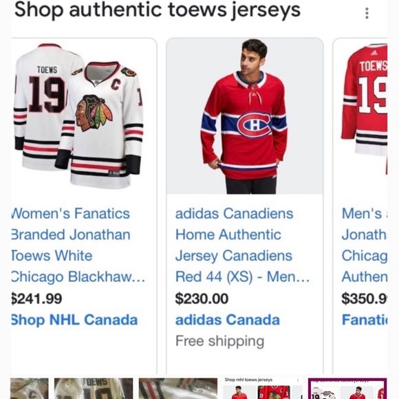 COPY - Authentic Chicago Blackhawks TOEWS JERSEY - Picture 4 of 5